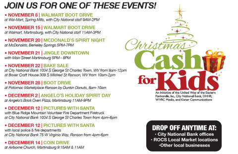 Graphic depicting information regarding 10 upcoming events